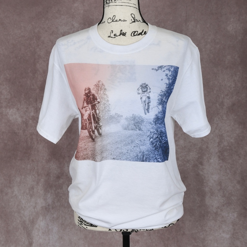 Red White and Blue Motocross T-shirt